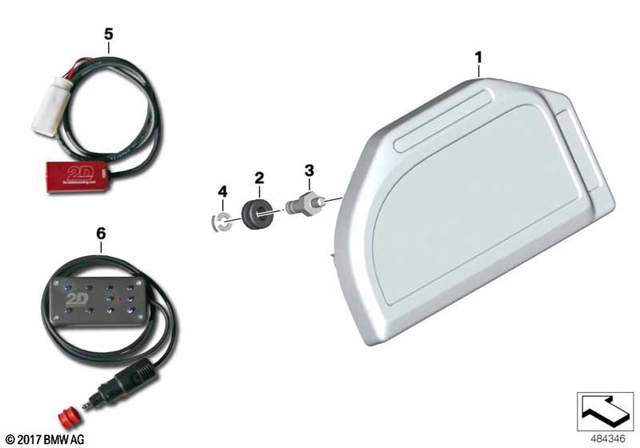 46631233200 - Instruments: Rubber Grommet -  for BMW-Motorrad Image