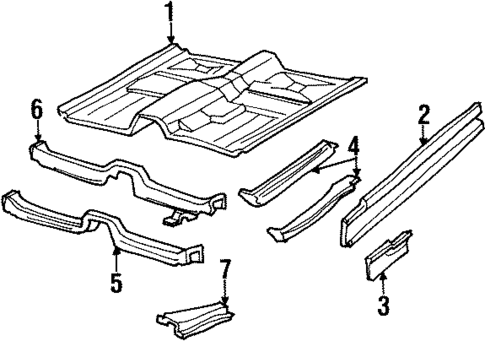 Floor & Rails for 1996 Ford Taurus #0
