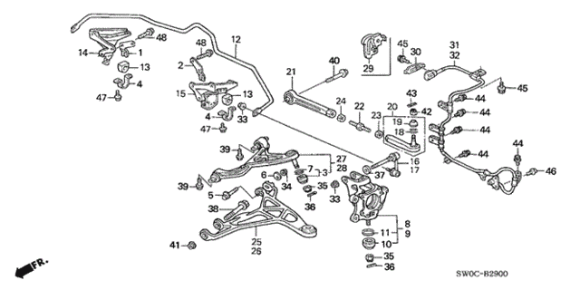Rear Lower Arm for 2004 Acura NSX #0