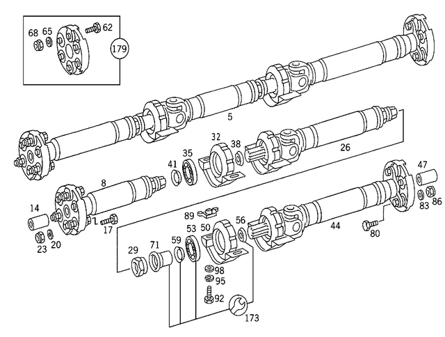 1244104416 - Propeller Shaft: Propeller Shaft for Mercedes-Benz Image image