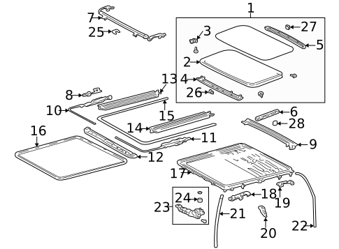 Sunroof for 1997 Toyota RAV4 #0