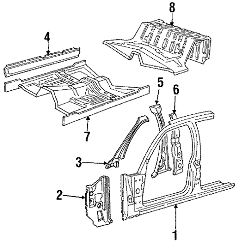 Center Pillar for 1992 Lincoln Town Car #0
