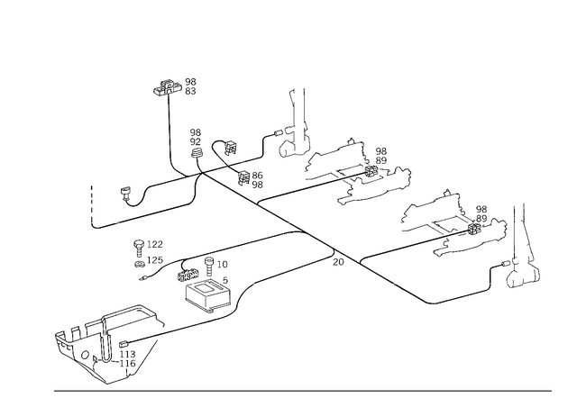 18200826 - Electrical System: Acceleration Sensor for Mercedes-Benz: 300SD, 400SE, 400SEL, 500SEC, 500SEL, 600SEL, C230, C280, C43 AMG, CLK430, E420, E430, S420, SLK230, SLK320 Image image