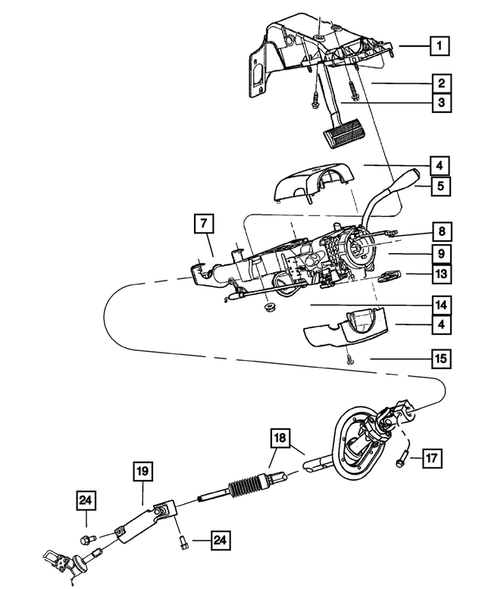 Steering Column and Intermediate Shaft for 2009 Dodge Ram 2500 #0