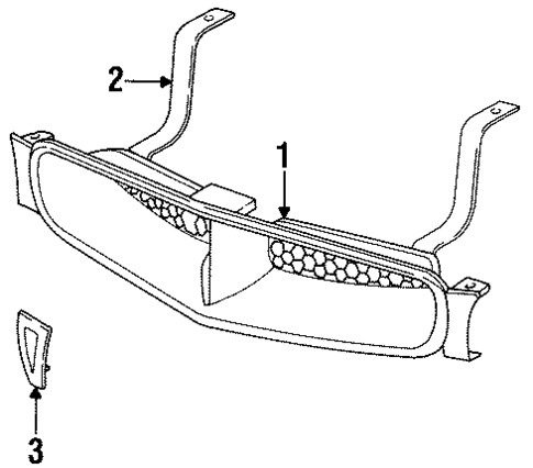 Grille for 1999 Pontiac Bonneville #0