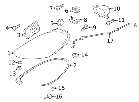 Headlamp Components for 2020 Porsche Panamera #0