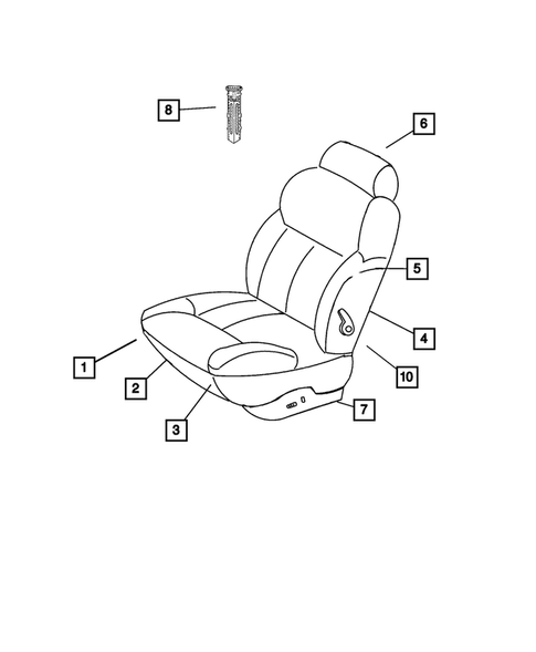 Front Seats and Attaching Parts for 2004 Dodge Intrepid #12