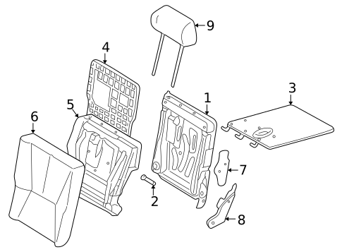 Rear Seat Components for 2002 Mercedes-Benz ML55 AMG #4