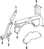 5EW91LAZAE - Body: Lock Pillar Trim for Jeep: Cherokee Image