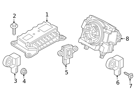 Air Bag Components for 2019 Volvo S90 #1