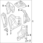 1N3121412 - : Strut Tower Bracket for Volkswagen: ID. Buzz Image
