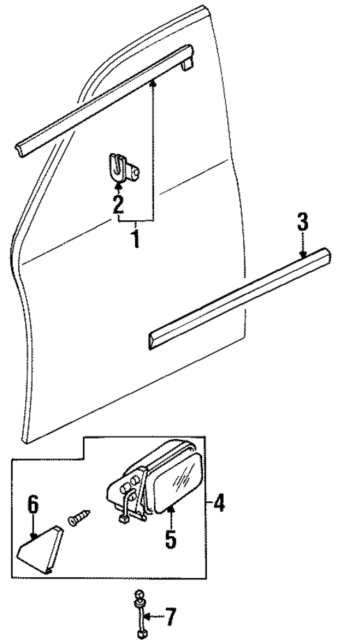 Outside Mirrors for 1998 Mazda MPV #0