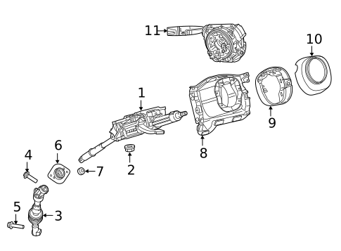 Shroud, Switches & Levers for 2020 Ram 1500 #0