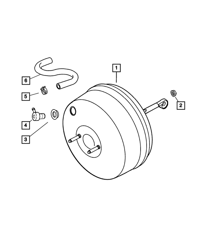 4883813AA - Service Brakes: Brake Booster Check Valve Grommet for Mopar Image