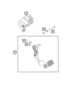 68095301AA - Brakes: Master Cylinder Push Rod Pin Clip for Fiat: 500, 500L, 500X | Jeep: Compass, Renegade | Ram: ProMaster 1500, ProMaster 2500, ProMaster 3500, ProMaster City Image