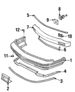 25644009 - Body: Bumper Cover for Cadillac: DeVille | Oldsmobile: 88, LSS Image