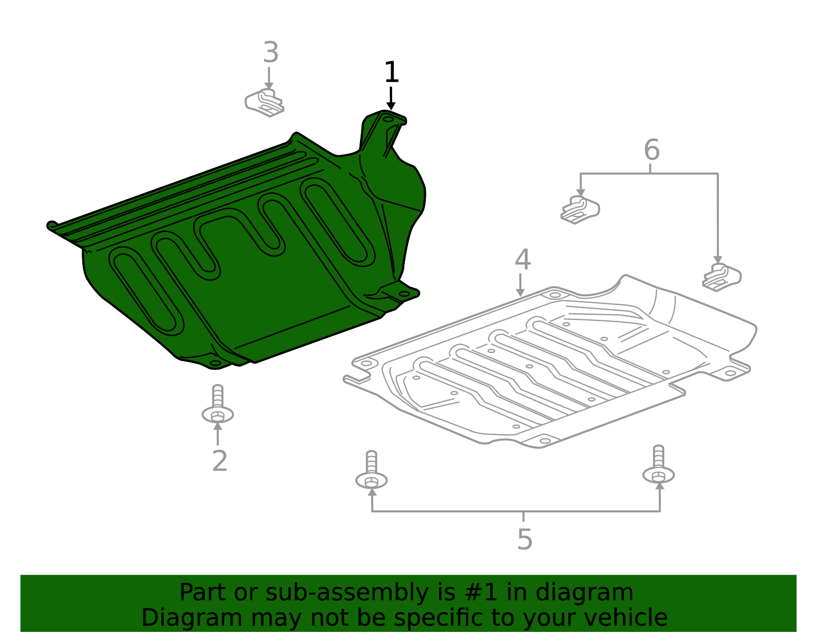 ACDelco® 25871125 - Genuine GM Parts™ Skid Plate - View #6