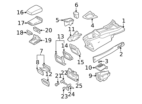 Front Console for 2004 Volvo S60 #0