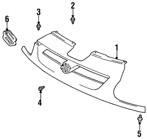 Grille & Components for 1998 Suzuki X-90 #0