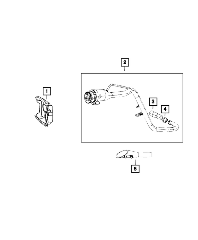68422927AD - Fuel and Accelerator Pedal: Fuel Filler Housing for Dodge: Charger Image