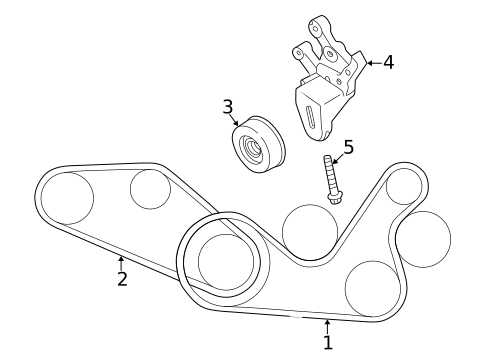 Accessory Drive Belt System Components for 2000 Mitsubishi Galant #0