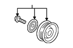 3118951BH02 - Belts &amp; Cooling: Accessory Drive Belt Tensioner Pulley for Honda Image