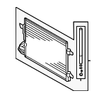 1K0820411Q - HVAC: Condenser for Volkswagen: Eos, Golf, Golf R, GTI, Jetta, R32, Rabbit Image
