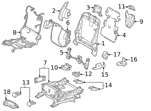 Driver Seat Components for 2017 Lexus GS F #6