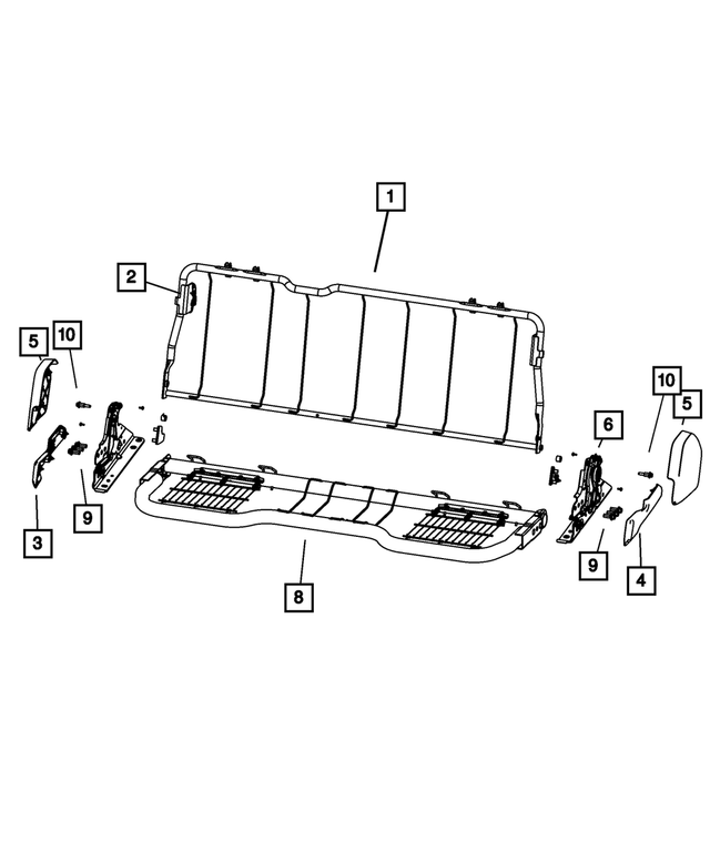 68050837AA - Interior Trim: Rear Seat Back Frame for Mopar Image