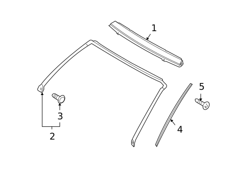 Windshield Header & Components for 2014 INFINITI Q60 #0