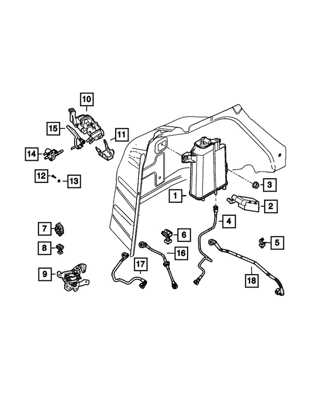 57008389AA - : Fuel Line Bracket for Mopar Image