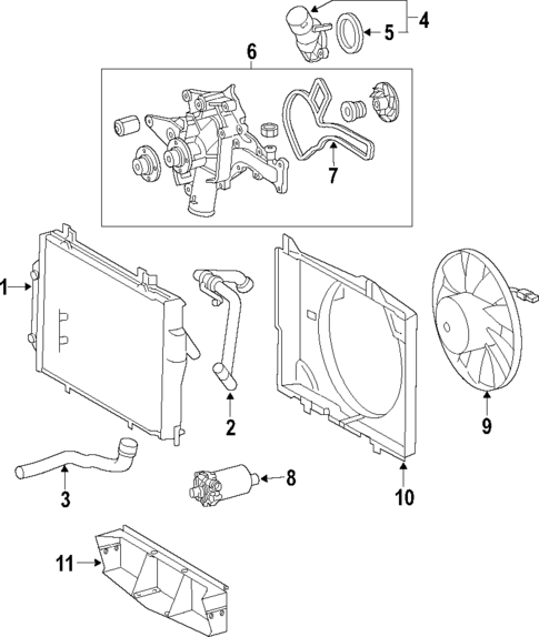 Cooling System for 2008 Chrysler Crossfire #0