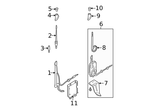 Antenna & Radio for 2002 Nissan Pathfinder #0