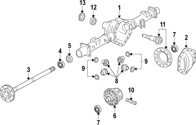 12471409 - Universals &amp; Rear Axle: Gear Kit for GM Image