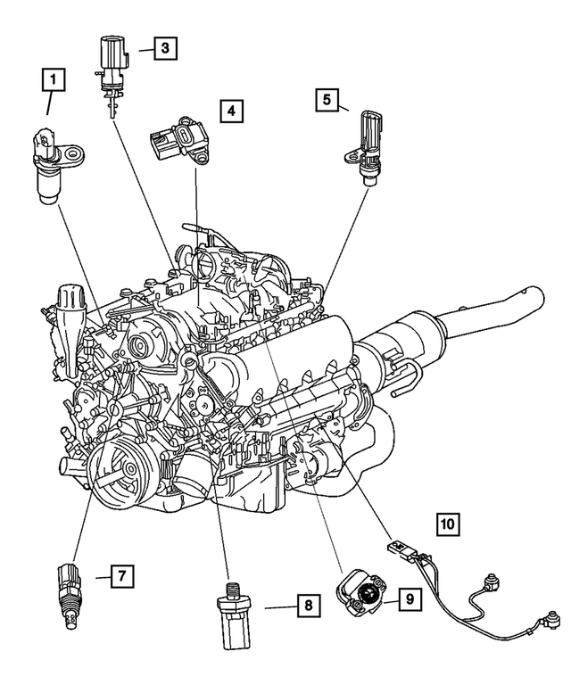 56041679AC - Electrical: Knock Sensor for Mopar Image
