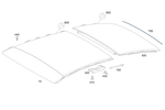 2137801201 - Sliding Sunroof: Sliding Sunroof Frame for Mercedes-Benz Image