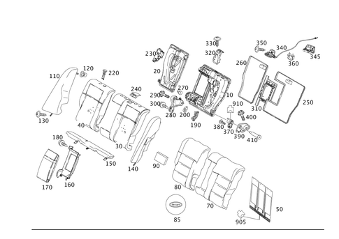 Folding Rear Backrest for 2011 Mercedes-Benz E63 AMG #0