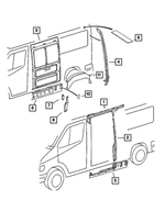 5121903AA - Body Sheet Metal Except Doors: Body Side Aperture Reinforcement, Left for Dodge: Sprinter 2500, Sprinter 3500 Image