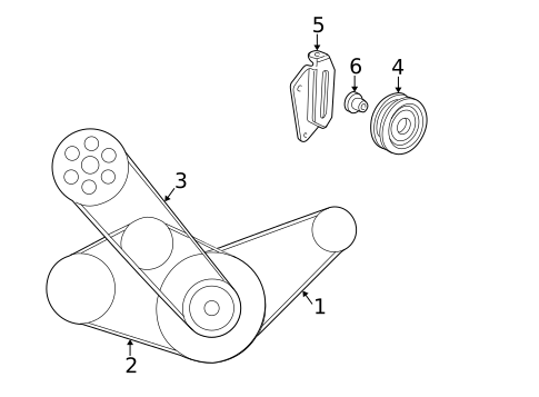 Belts & Pulleys for 1998 Honda Civic #0