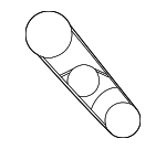 56992P2A013 - Cooling System: Power Steering Belt for Honda: Civic, Civic del Sol Image