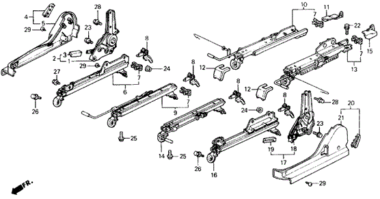 Front Seat Components for 1988 Honda Civic #0