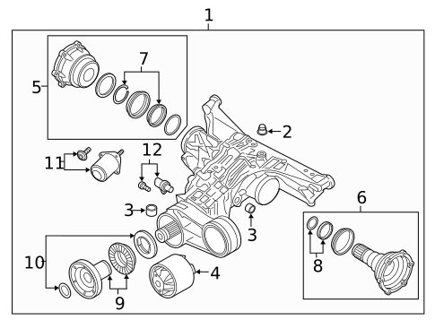 Axle & Differential for 2019 Audi A7 Sportback #0