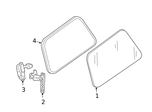 Quarter Window for 2008 Nissan Armada #0