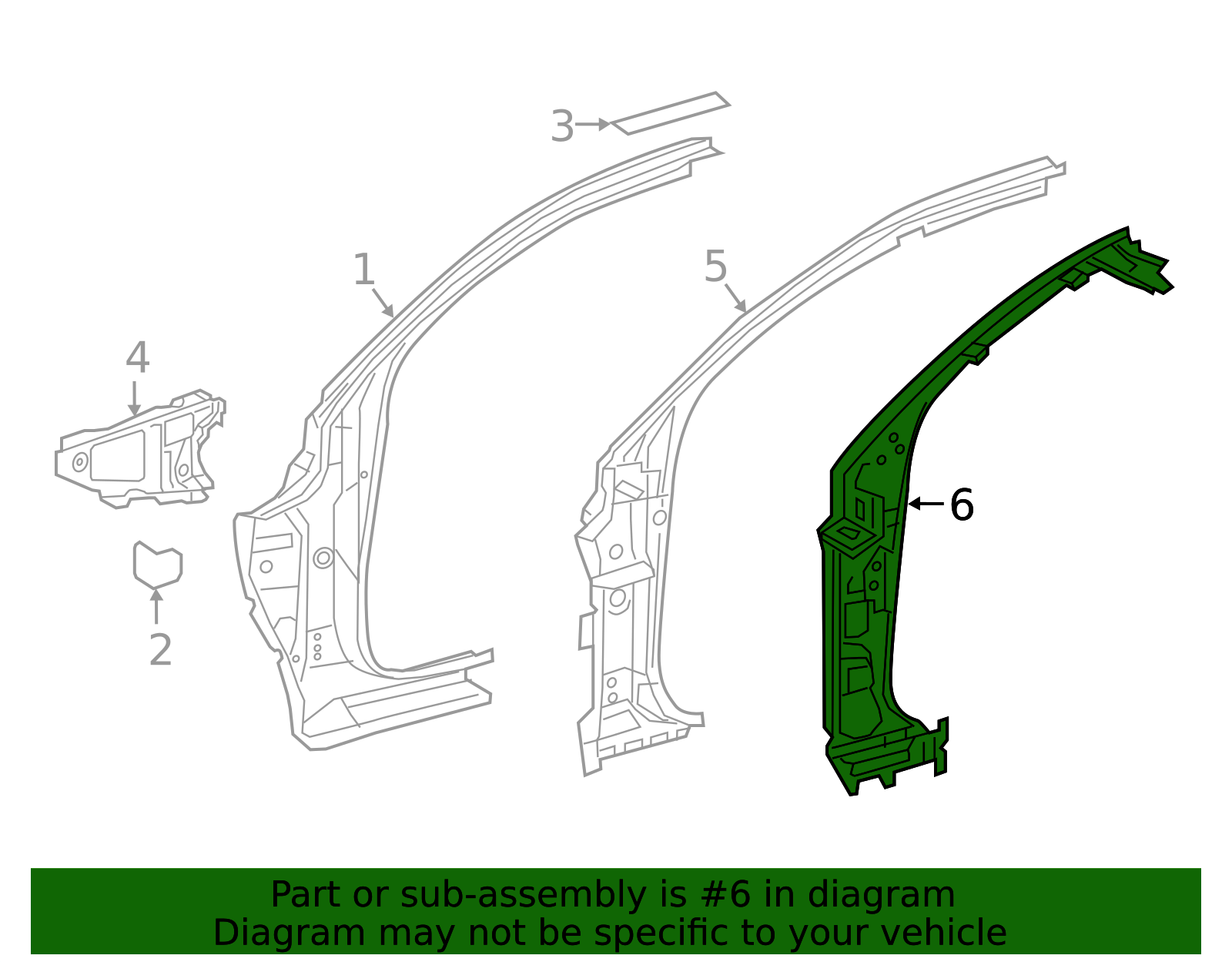 61013-04030 - Body A-Pillar 2016-2023 Toyota Tacoma | Longo Toyota Parts