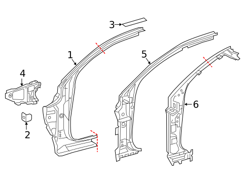 Hinge Pillar for 2016 Toyota Tacoma #1