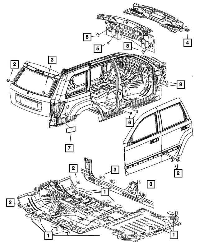 5255216 - Body Sheet Metal Except Doors: Body Plug for Mopar Image