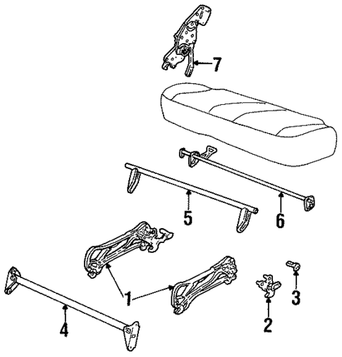 Rear Seat Components for 1996 Ford Windstar #1