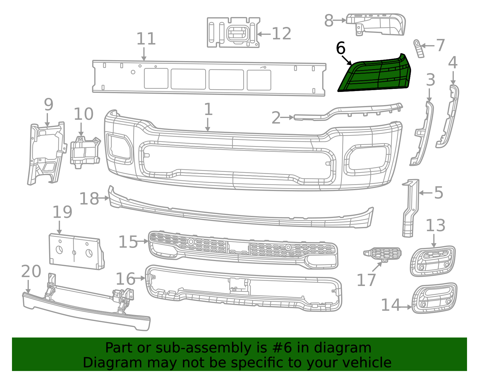 2025 Ram 1500 Upper Cover 7US94TZZAA | Mopar Parts Canada