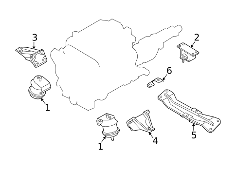 Engine & Trans Mounting for 2003 INFINITI FX45 #0