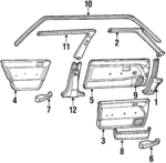 64821SB3000ZA - Body: Kick Panel Trim for Honda: Civic Image